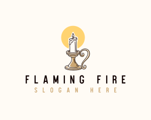 Candle Light Flame logo design