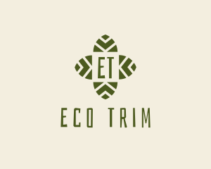 Leaf Cross Organic Eco logo design