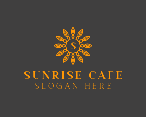 Orange Sun Pattern logo design