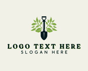 Plant Gardening Shovel Logo