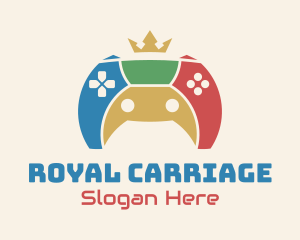 Colorful Royal Gamepad logo design