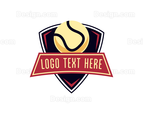 Tennis Sports Shield Logo