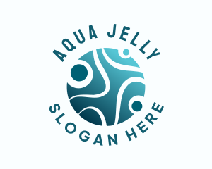 Clean Aqua Bubbles logo design