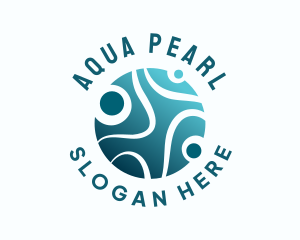 Clean Aqua Bubbles logo design