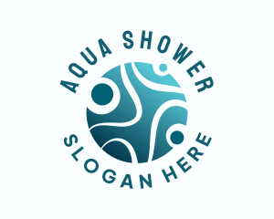 Clean Aqua Bubbles logo design