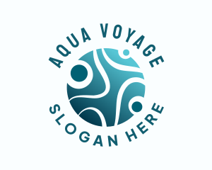 Clean Aqua Bubbles logo design