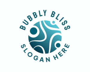 Clean Aqua Bubbles logo design