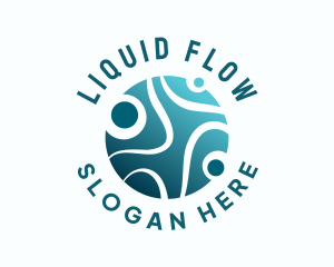 Clean Aqua Bubbles logo design