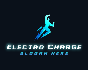 Super Lightning Man logo design