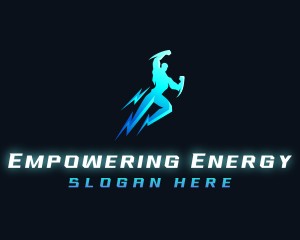 Super Lightning Man logo design