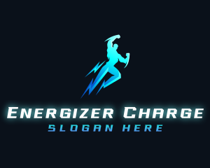 Super Lightning Man logo design