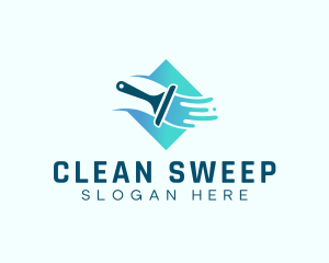 Wiper Housekeeping Squeegee logo design