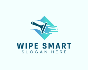 Wiper Housekeeping Squeegee logo design