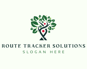 Tree GPS Navigation logo design