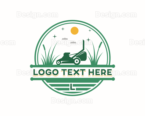 Landscaper Lawn Mowing Logo