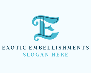 Retro Gothic Business Letter E logo design