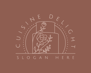 Floral Cake Pastry logo design