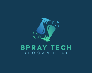 Spray Sanitation Cleaning logo design