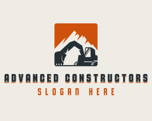 Quarry Industrial Excavator logo design