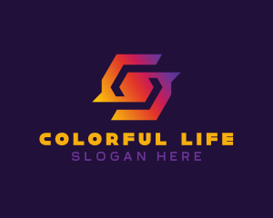 Colorful Tech Symbol logo design