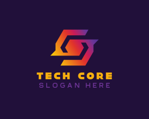 Colorful Tech Symbol logo design