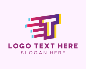 Speedy Motion Letter T logo