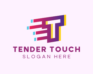 Speedy Motion Letter T logo design