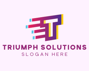 Speedy Motion Letter T logo design