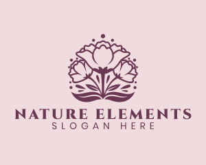 Natural Flower Petal logo design