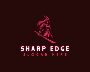 Female Shogun Warrior logo design