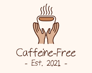 Hot Coffee Cup Hands logo design