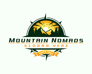 Compass Mountain Outdoor logo design