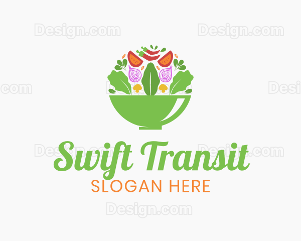 Salad Food Restaurant Logo