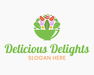 Salad Food Restaurant Logo