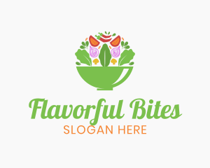 Salad Food Restaurant logo design