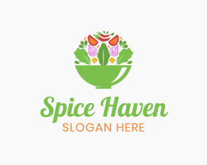 Salad Food Restaurant logo design