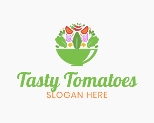 Salad Food Restaurant logo design