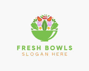 Salad Food Restaurant logo design