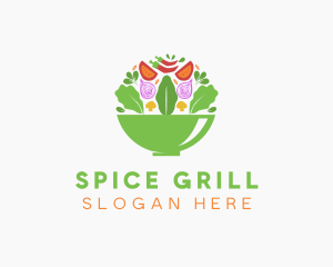 Salad Food Restaurant logo design