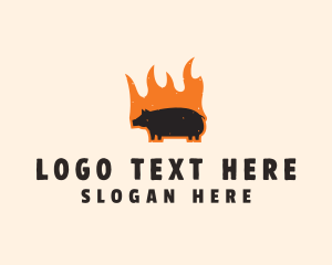 Flame Grill Pig logo