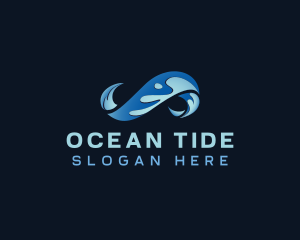 Ocean Surfing Wave logo design