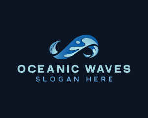 Ocean Surfing Wave logo design