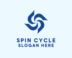 Spinning Blue Whirlpool  logo design