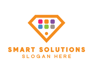 Diamond Smart Device Apps logo design