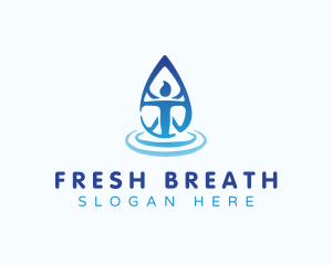 Human Body Water Droplet logo design