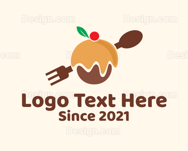 Cupcake Pastry Cutlery Logo