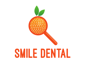 Orange Magnifying Glass Logo