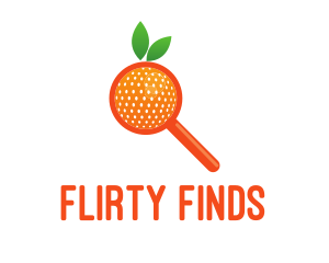 Orange Magnifying Glass logo design