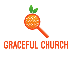 Orange Magnifying Glass logo