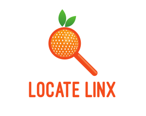 Orange Magnifying Glass logo